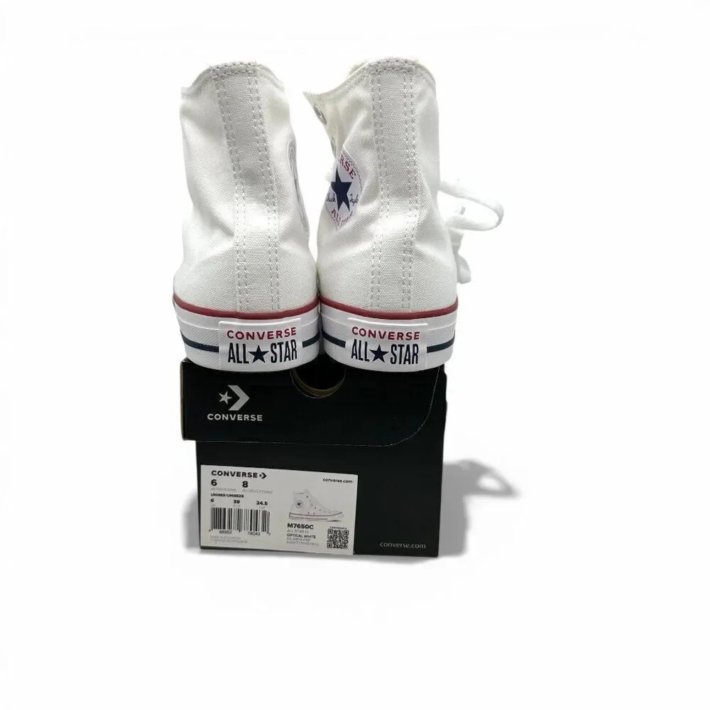 Converse Chuck Taylor All Star Hi Optical White M7650C Hi-Top Men’s 6 Women’s 8